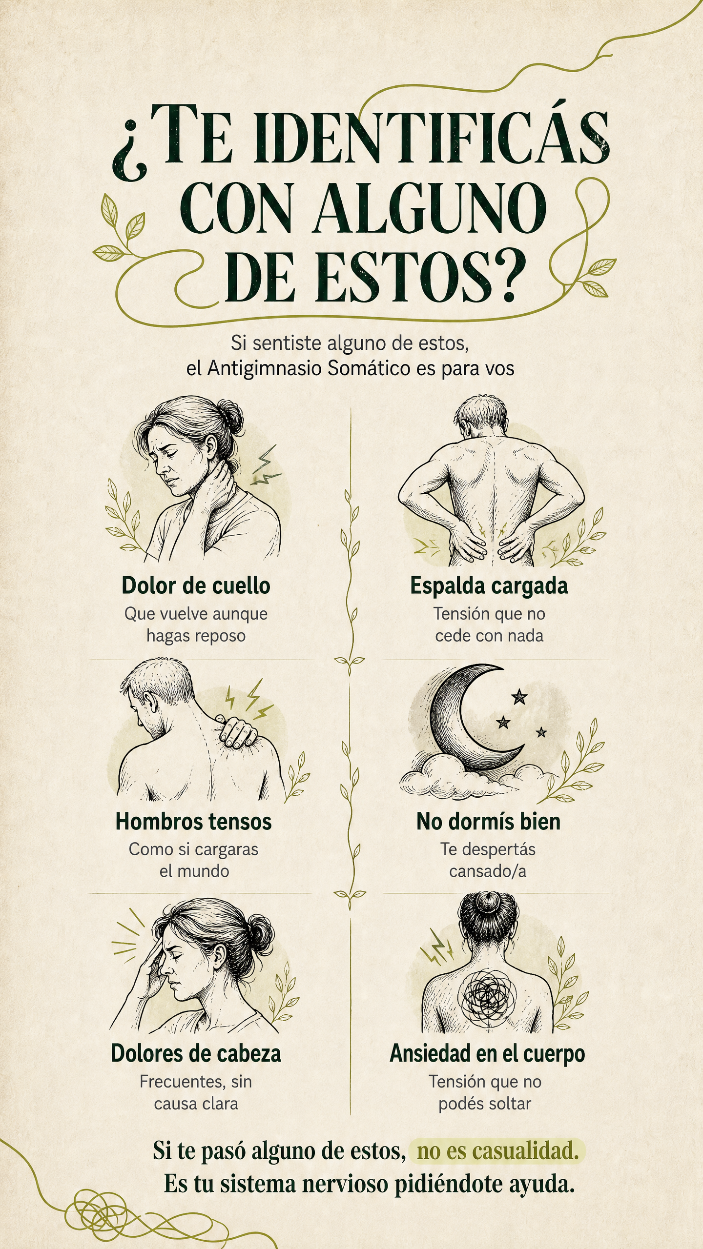 Si te identificás con estas señales corporales