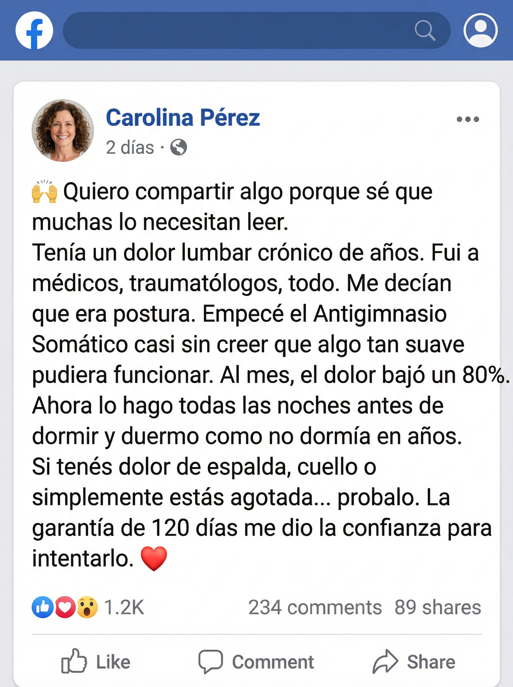 Publicación histórica de Facebook autorizada 7 de 7